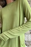 Essential Cashmere Blend Sheer Layering Top Olive